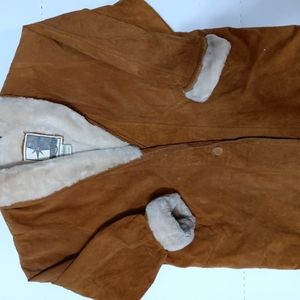 Women's 1X Middlebrook Park Leather and Faux Fur Coat